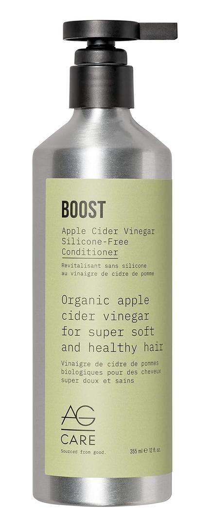 AG Care Boost Apple Cider Vinegar Conditioner with Mango Seed Butter - Clarifying Conditioner Deep Moisturizing for High Shine and Healthy Hair, 12 Fl Oz Bottle