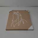 Beige painting with a horse drawing, 16,5x20,5