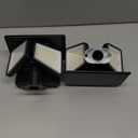 Ensenior Motion Sensor Outdoor Lights, 220 LED IP65 Waterproof Solar Security Light with Remote Control, 3 Heads Solar Flood Light Outdoor with 4 Modes, 270 Wide Angle Motion Light for Outside -2Pack