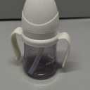 GROSMIMI Spill Proof no Spill Magic Sippy Cup with Straw with Handle for Baby and Toddlers, Customizable, PPSU, BPA Free 6 oz (White)