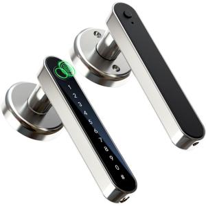 IRONZON Fingerprint Door Lock Biometric Door Lock with Keypad with Handle for Home Hotel Office Apartment Bedroom