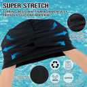 Swim Turban Waterproof Silicone Lined Swim Cap Long Hair Swim Caps for Women Youth - Large Swim Caps