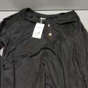 XIEERDUO Lounge Sets for Women 2 Piece V Neck Button Matching Sweatsuit Loungewear Fall Outfits Fashion Clothing Pajamas (Medium, Black)