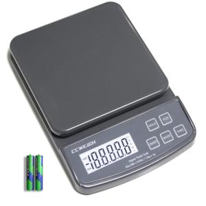 Postal Scales 26lbs/0.03oz High Precision Food Scale for Kitchen with Hold, Tare and PCS, Portable Shipping Scale for Packages, Small Kitchen Business, Jewelry, Batteries Included Grey26lbs/1kg