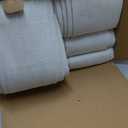 MIULEE Pinch Pleated Thick Linen Curtains 84 Inch 4 Panels Set Back Tab Memory Trained Pinch Pleat Semi Sheer Light Filtering Curtains Let Light in Window Drapes for Living Room Bedroom Beige White