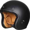 Adult Retro Glass Fiber Motorcycle Helmet Scooter Helmet DOT/ECE Approved, Stylish Half-Open Helmet for Men Women Adult Motorbike Crash Helmet Small