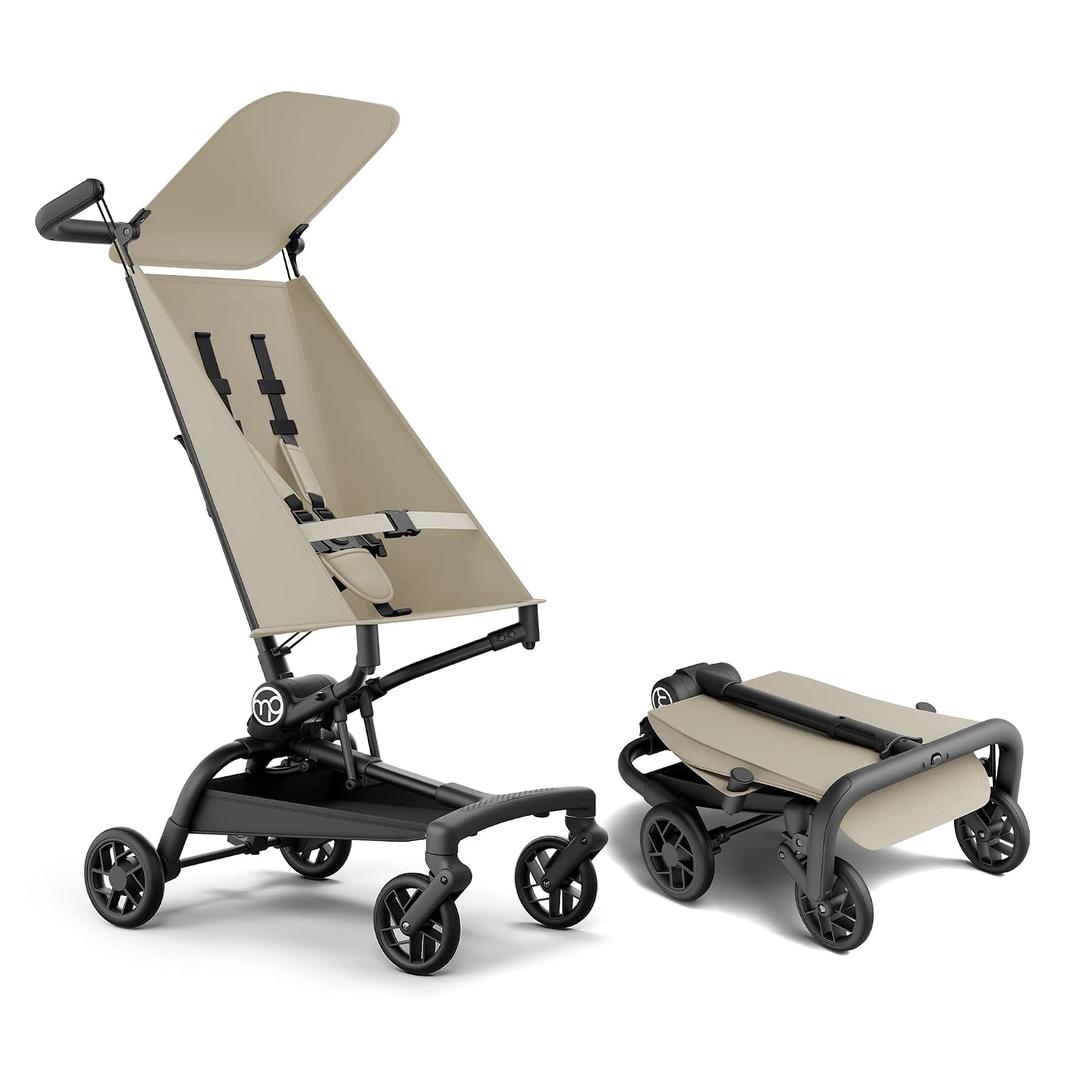 Mompush Jeto Lightweight Travel Stroller 9.8 lbs Ultra-Compact, One-Hand Fold, Airplane Cabin Approved, All-Terrain Wheels, Smooth Ride for Toddlers, Perfect for Travel & Daily Use