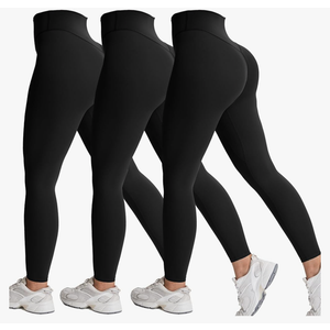 Aoxjox High Waisted Workout Leggings for Women Tummy Control Buttery Soft Yoga Metamorph Deep V Pants 26", 1 Pcs