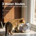 Wireless Cat Water Fountain Stainless Steel, 135floz/4L Battery Operated Automatic Pet Fountain, Cordless Cat Water Dispenser Pet Drinking Water Fountain for Multi cat Cats Dog Outdoor