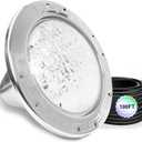 LED Pool Lights for Inground Pools, 120V Pool Lights White, 10 Inch Inground Pool Light 120v Suitable for 10 Inch Wet Niche, Underwater Pool Light, 35W, 100 Foot Cord