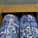 Pillow Perfect Floral Throw Pillow, Large - 18.5" x 18.5", Tucker Resist Indigo 2 Count