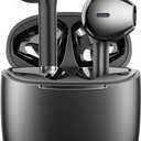yobola Wireless Earbuds, Bluetooh Earbuds, Deep Bass Light Weight Mini Wireless Headphones for Running/Fitness, 25Hrs Playtime, Built-in Microphone, Touch Control, IPX5 Waterproof (Black)