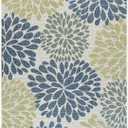 Beverly Rug Outdoor Rug 8x10 Modern Exotic Tropical Leaf Area Rugs for Indoor and Outdoor Patio Deck Porch Garden Water Resistant Washable Outside Carpet (8 x 10 Olive)