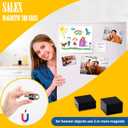 2 x Small Magnets for Crafts with Adhesive Backing 0.8 x 0.8 in - Pack of 120 Self Sticky Magnetic Dots Peel and Stick - Cut Square Magnet Stickers for Fridge, DIY, Classroom