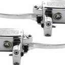 GXARTS 1 Pair Brake Master Cylinder Set Clutch Chrome Levers Compatible with Honda Shadow VTX1800 Compatible with Kawasaki Vulcan for Yamaha Road Star for Suzuki 1990-2007 25mm Left & Right