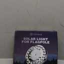 Deluxe Flag Pole Light Solar Powered - 1300 Lumen for Flagpole - Light Up American Flag Outdoor from Dusk to Dawn for 12+ Hours - 100% Coverage Silver Flag Light