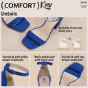 IDIFU Blue Heels High Chunky Block Square Open Toe Ankle Strap Heeled Sandals Wedding Bridal Prom Dressy Comfortable Sexy Trendy Bride Bridesmaid Dress Shoes Thick Heels(Blue Suede, 6)