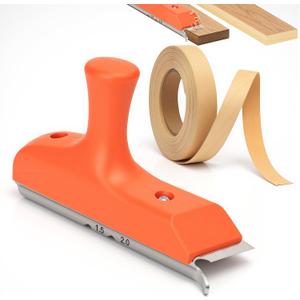 Edge Banding Trimmer Set with Stainless Blades&Ergonomic Grip,for Veneer, PVC, and ABS on Straight, Curved, and Chamfered Edges Veneer,with 3/4 inch x 50ft Birch Edge Banding roll of Veneer