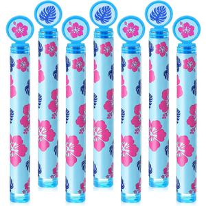 Soulchen 24 Pcs Hawaiian Party Favors Hibiscus Flower Bubble Wands Hawaii Bubble Wands for Summer Tropical Activity Birthday Party Supplies Favor Activity Prizes Piñata Goodie Bag
