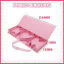 Empty Mothers Day MOM Letter Shaped Gift Box Paperboard Flower Chocolate Packaging (MOM, Pink)