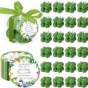 MTLEE 24 Sets Dinosaur Baby Shower Favors Small Bubble Candle Baby Shower Favors for Guests Tea Candles Bulk with Stylish Ribbons Cards Gifts Party Decoration(Army Green,Dinosaur)