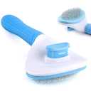 Cat Brush Self Cleaning Slicker with Release Button, Dog Shedding Brush for Grooming, Cat Comb Pet Massage Tool Suitable for Long or Short Pet Hair Cleaner, Removes Tangles & Loose Fur