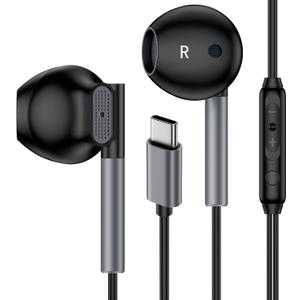 USB C Samsung Headphones Wired for Samsung Galaxy S26 S25 Edge S24 Ultra S23 S22 S21 S20 A17 A56 A36 A26 A16 A55 A35 A25 A15 A54,Type C Wired Earphones Earbuds for iPhone 17e 17 Pro Max Air 16e 16 15