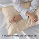 Bedsure King Size Pillow Cases Set of 2, Cooling Pillow Cases King, Rayon Derived from Bamboo Beige Pillowcases, PureWoven Silky Soft Cool Bedding Pillow Covers with Envelope Closure, 20x36 Inches