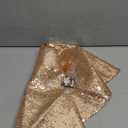 Rose Gold Christmas Tree Skirt 24 Inches Sequin Tree Skirt Small Tree Skirt for Christmas Decorations