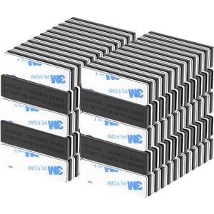 Strong Badge Magnets - 100Pack, Name Tag Magnets (1.75 x 0.5 inches), Name Tag Magnet Backs w/ 3 Extra-Strong Neodymium for ID Badge Holders,Magnetic Badge Holder