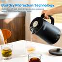 Arofeer 1.7L(57oz) Large Electric Kettle Temperature Control, 7+Cups Electric Tea Kettle for Coffee&Tea, 2 quarts Big Hot Water Kettle Electric with,1200W,Keep Warm-Black