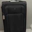 SwissGear Sion II Softside Expandable Luggage with Spinner Wheels, Black, Checked-Large 28-Inch