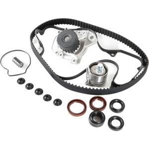 TCK312 Timing Belt Kit with Water Pump Fits for 2001 2002 2003 2004 2005 Civic HX EX LX GX DX 1.7L L4 SOHC 16V, Replace OE 13505-62070 95312K1 TCK312 AW9419 WP4034