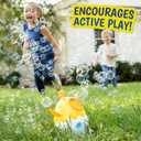 Maxx Bubbles Dancing Chick Bubble Blower Toy for Kids, Spins & Flaps Wings, Outdoor Fun, Birthday Party Gift, Easter Basket Stuffer, Active Play