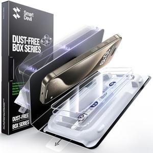 SMARTDEVIL 3 Pack Tempered Glass for iPhone 15 Pro Screen Protector, Military-Grade Shatterproof Protection, 9H Hardness, Fast & Easy Installation, Case Friendly Design, Pack Of 2