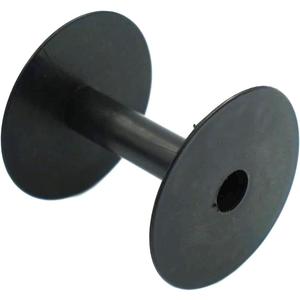 10 PCS - Empty Plastic Wire Spools Bobbins Round Ends for Various Size Cord Ribbon (Black) (Black)