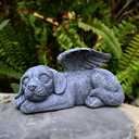 Juliahestia Angel Dog Memorial Stones Statue Sleeping Ornament for Passing Away Bereavement Pet Loss Sympathy Memory Gifts Remembrance