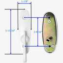 Gliding Patio Door Keyed Lock Assembly & Thumb Latch Compatible with Andersen Tribeca Style OEM Part #2573068, #2573078 & #2573609, 2-9/16" Hole Centers, Non-Handed, White Diecast