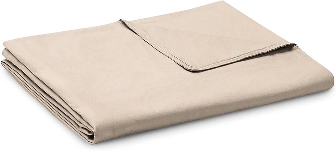 YnM Cotton Duvet Cover for Weighted Blankets (Khaki, 36''x48'')