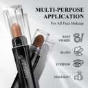 LUXAZA PRO Brown Eyeshadow Stick Makeup 6PCS Set, Neutral Eyeshadow Palette Matte Cream Eye Shadow Eyeliner Brightener Pencil Crayon - BROWN CASHMERE