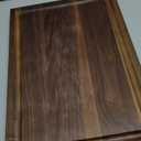 Empune Black Walnut Wood Cutting Boards for Kitchen Wooden Cutting Board with Handle, Chopping Board with Built-in Juice Groove & Well, Heavy-duty Charcuterie Board Butcher Block, 16.5x11.8x1.4 Inches