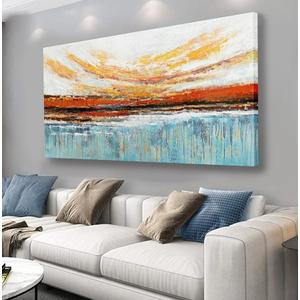 Belmrxne Abstract Canvas Wall Art Colorful art Canvas Painting Aesthetic Wall Decor Hanging Artwork for Living Room Bedroom Dining Room Office Home Decor 24x48 inch