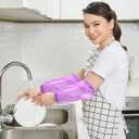 Zerodeko Waterproof Cleaning Oversleeve 6 Pairs Elastic Oilproof Arm Sleeve Protector for Kitchen Household Use 14.96X4.72In Reusable Sleeve Protectors for Women and Men