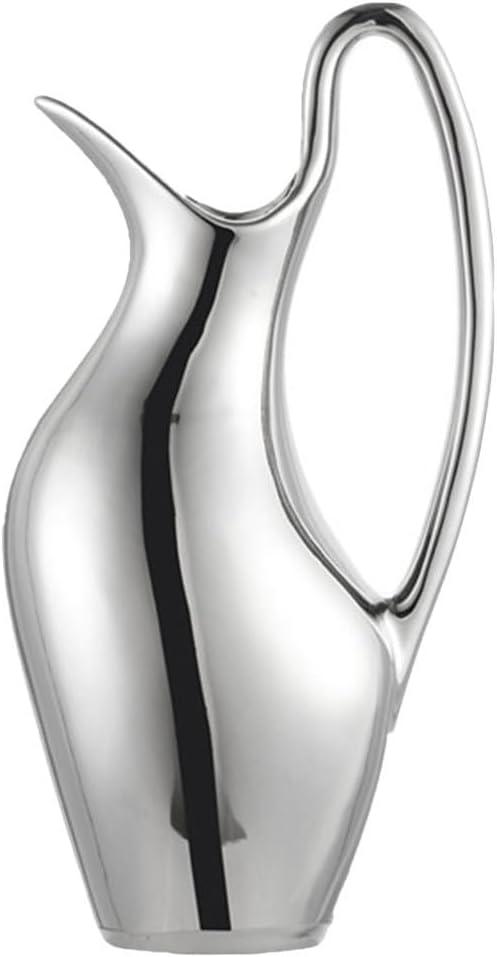 DOITOOL Ceramic Pitcher Vase 9.44 Inch Rustic Decorative Flower Vase for Home Office Kitchen Living Room Farmhouse Style