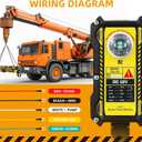 NEWTRY 2 in 1 Crane Remote, 12V Wireless Crane Remote Wire Dump Trailer Remote Control Industrial Controller Hoist Truck Up-Down Switch Control Station