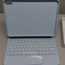 Harvopu Compatible for iPad 11th 10th Generation Case with Keyboard, Folio Cover with Pencil Holder, Multi-Touch Trackpad, 7 Color Backlit, Detachable Keyboard for iPad (A16) 11th/10th Gen (Sky Blue)