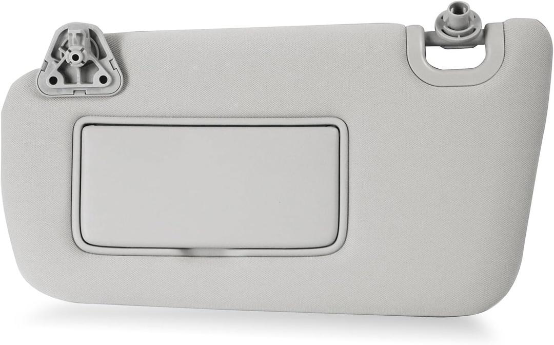 Nakuuly Left Driver Side Sun Visor w/o Light Compatible with Nissan Sentra 2013 2014 2015 2016 2017 2018 2019 Gray Sunvisor with Mirror Replaces # 96401-3SG8A