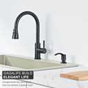 GAGALIFE Kitchen Sink Soap Dispenser - Sink Soap Dispenser Pump with 40" Silicone Extension Tube Kit (Matte Black), Say Goodbye to Frequent Refills G080-1B