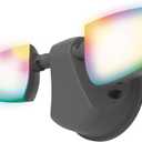 HALO ESF Smart Non-Motion Security Flood Light, Connected by WiZ Pro, 180-Watt Equivalent 2400 Lumens Black - ESF2ARGBWFB-WIZ