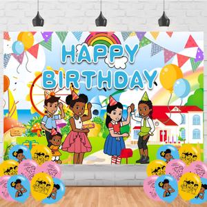 Gracies Cartoon Corner Birthday Party Supplies Backdrop 5x3 Cartoon Gracies Happy Birthday Background Photography Cartoon Party Decorations Banner Photo Booth Props